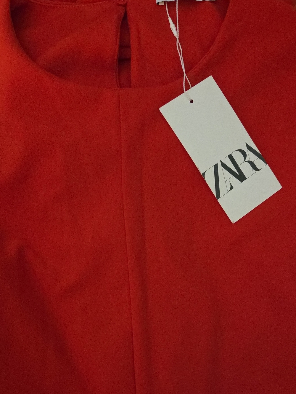 Zara NWTs Sleeveless Red Wide-Leg Jumpsuit - Picture 8 of 8